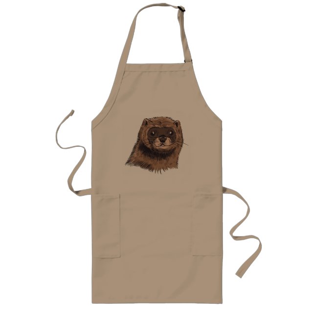 Mink Animal Long Apron (Front)