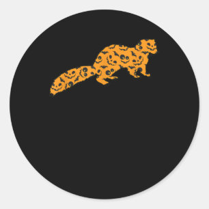 Mink Easy Halloween Outfit Weasel Otter Lazy Classic Round Sticker