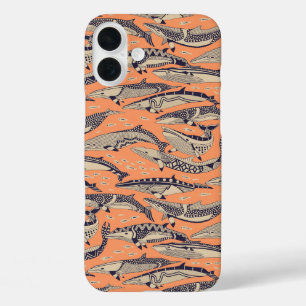 minke whales copper iPhone 16 plus case