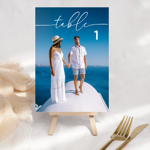 Minmalist Photo Table Number Modern Wedding