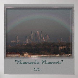 Minneapolis and the Rainbow Poster