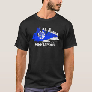 Minneapolis City Flag Downtown Skyline Minneapolis T-Shirt