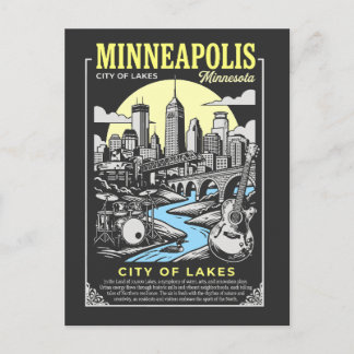Minneapolis City Minnesota City of Lakes Postcard