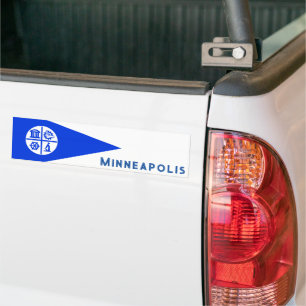 Minneapolis Flag Bumper Sticker