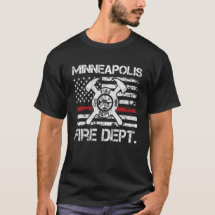 Minneapolis Minnesota Fire Department Thin Red Lin T-Shirt