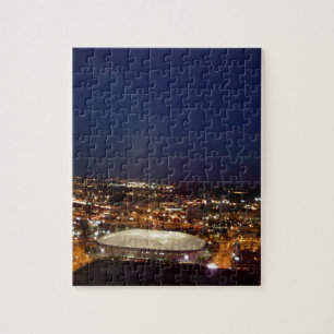Minneapolis Minnesota HHH Metrodome Night Skyline Jigsaw Puzzle