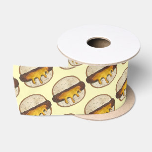 Minneapolis Minnesota Jucy Juicy Lucy Cheeseburger Satin Ribbon