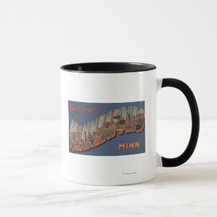 Minneapolis, Minnesota - Large Letter Scenes Mug