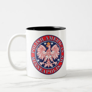 Minneapolis Minnesota Polish Eagle Two-Tone Coffee Mug