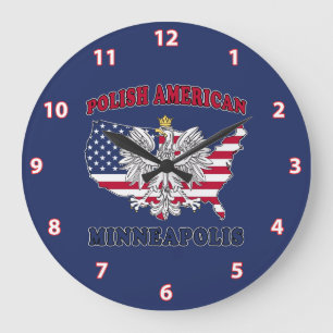 Minneapolis Minnesota Polish Large Clock