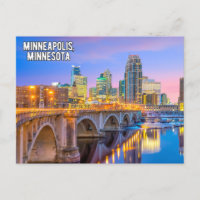 Minneapolis Minnesota Postcard Downtown