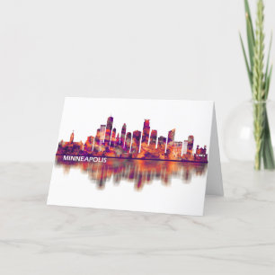 Minneapolis Minnesota Skyline Holiday Card