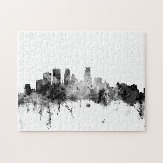 Minneapolis Minnesota Skyline Jigsaw Puzzle (Horizontal)