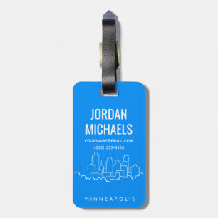 Minneapolis, Minnesota Skyline Luggage Tag