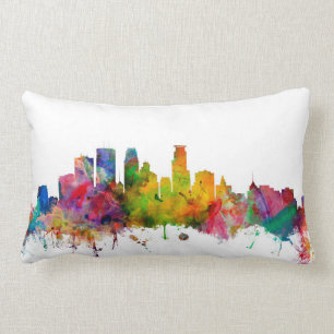 Minneapolis Minnesota Skyline Lumbar Cushion