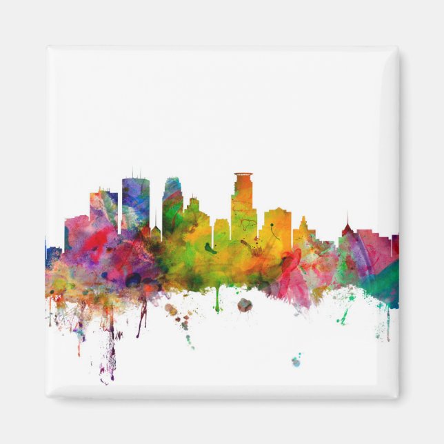 Minneapolis Minnesota Skyline Magnet (Front)