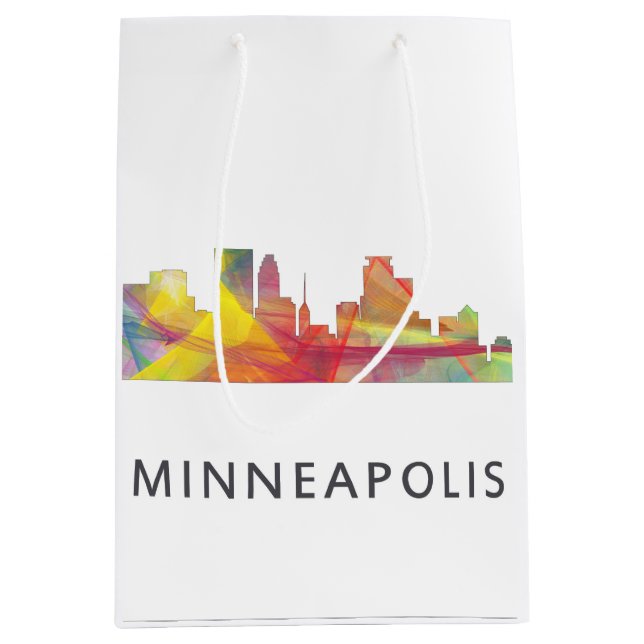 MINNEAPOLIS, MINNESOTA SKYLINE WB1 - MEDIUM GIFT BAG (Front)
