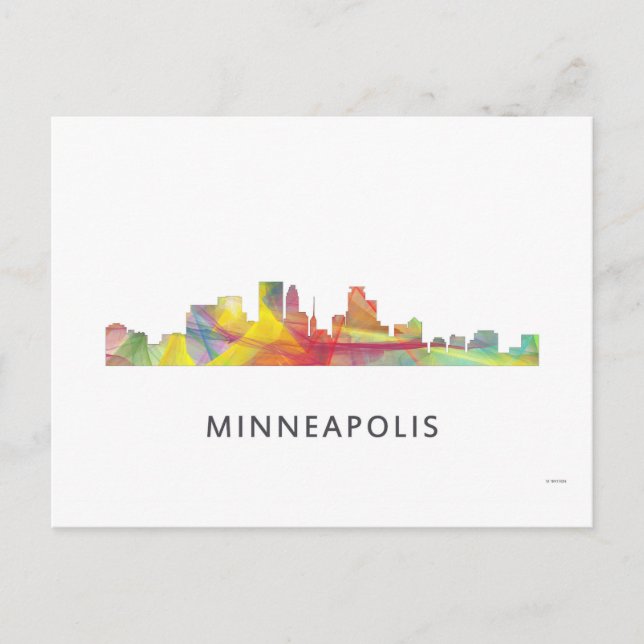 MINNEAPOLIS, MINNESOTA SKYLINE WB1 - POSTCARD (Front)