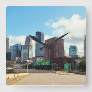 Minneapolis Minnesota Square Wall Clock