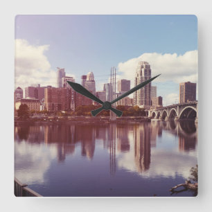 Minneapolis Minnesota Square Wall Clock