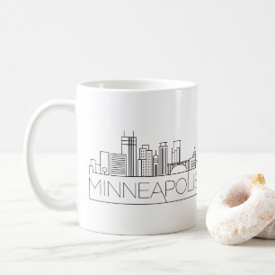 Minneapolis, Minnesota Stylised Skyline Coffee Mug
