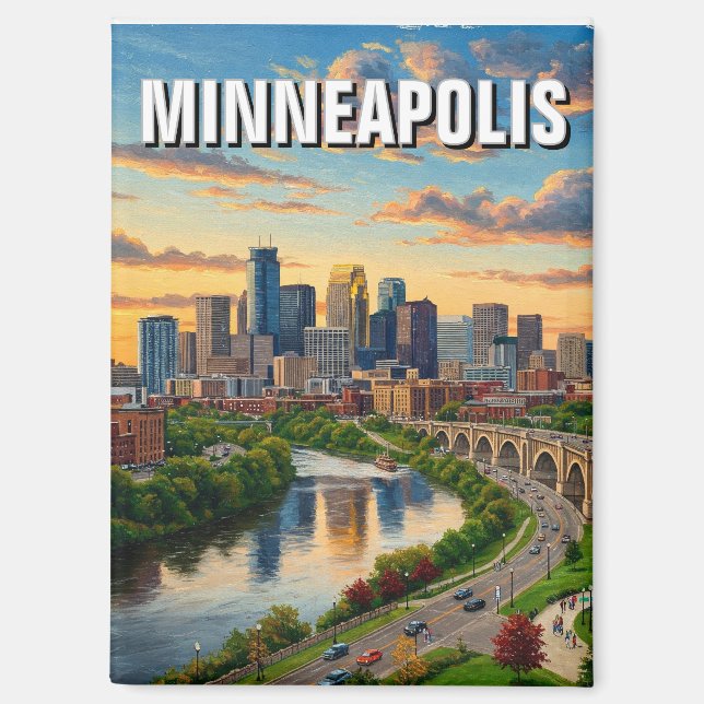 Minneapolis Minnesota Travel Magnet (Front)