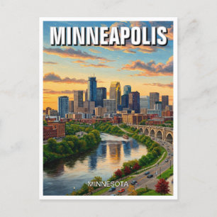 Minneapolis Minnesota Travel Postcard