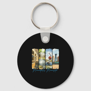 Minneapolis Minnesota Traveling Trip Brushstroke S Key Ring