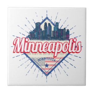 Minneapolis Minnesota USA Skyline United States Tile