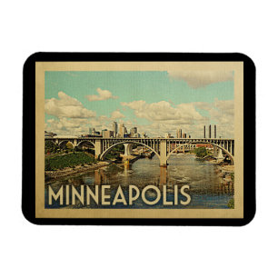 Minneapolis Minnesota Vintage Travel Magnet