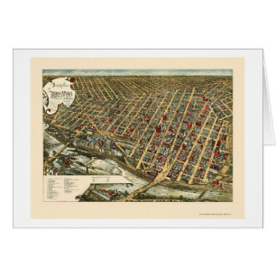 Minneapolis, MN Panoramic Map - 1891