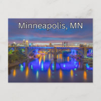 Minneapolis, MN Postcard Souvenir Travelling