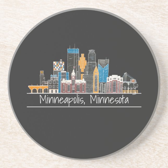 Minneapolis, MN Skyline Coaster (Front)