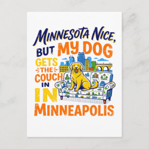 Minneapolis Nice But My Dog Gets The Couch Postcard