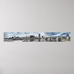 Minneapolis Riverfront 6-foot wide Panorama Poster