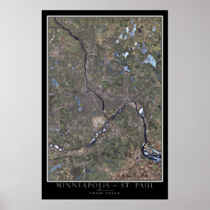Minneapolis - St Paul Minnesota Satellite Poster