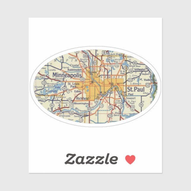 Minneapolis St. Paul Vintage Map (Sheet)