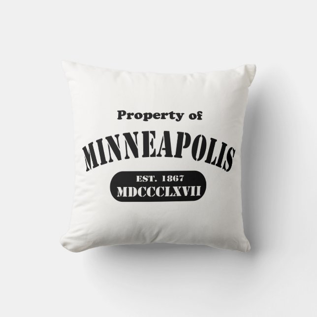 Minneapolis Throw Pillow - Customised (Front)