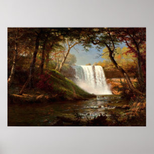 Minnehaha Falls, an Albert Bierstadt artwork Poster