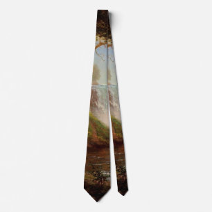 Minnehaha Falls, fine art by Albert Bierstadt Tie
