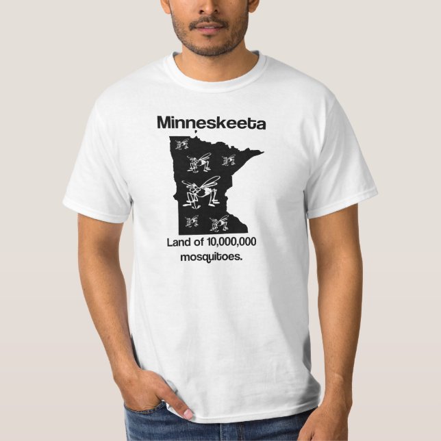 Minneskeeta Land of Mosquitoes Funny MN T Shirt (Front)