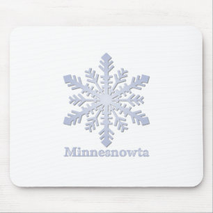 Minnesnowta Blue Snowflake Mouse Mat