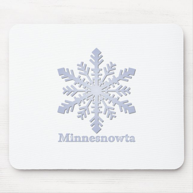 Minnesnowta Blue Snowflake Mouse Mat (Front)