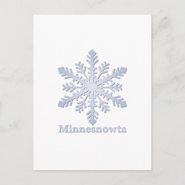 Minnesnowta Blue Snowflake Postcard (Front)