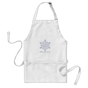 Minnesnowta Blue Snowflake Standard Apron