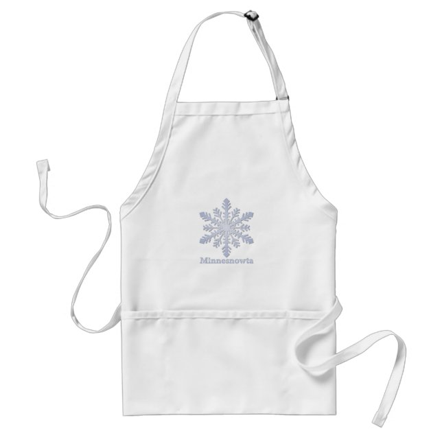 Minnesnowta Blue Snowflake Standard Apron (Front)