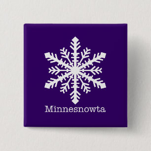 Minnesnowta Snowflake 15 Cm Square Badge