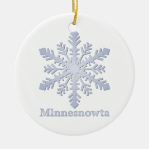 Minnesnowta Snowflake Ceramic Tree Decoration
