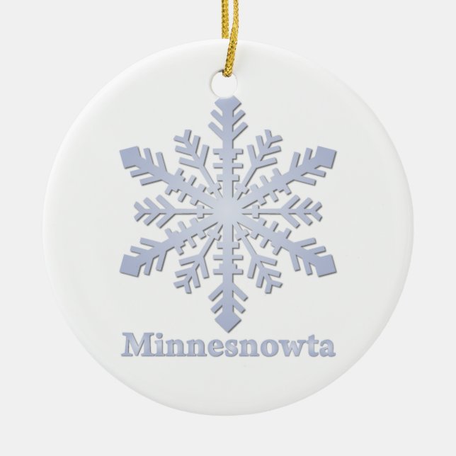 Minnesnowta Snowflake Ceramic Tree Decoration (Front)
