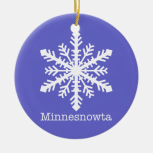 Minnesnowta Snowflake Ceramic Tree Decoration
